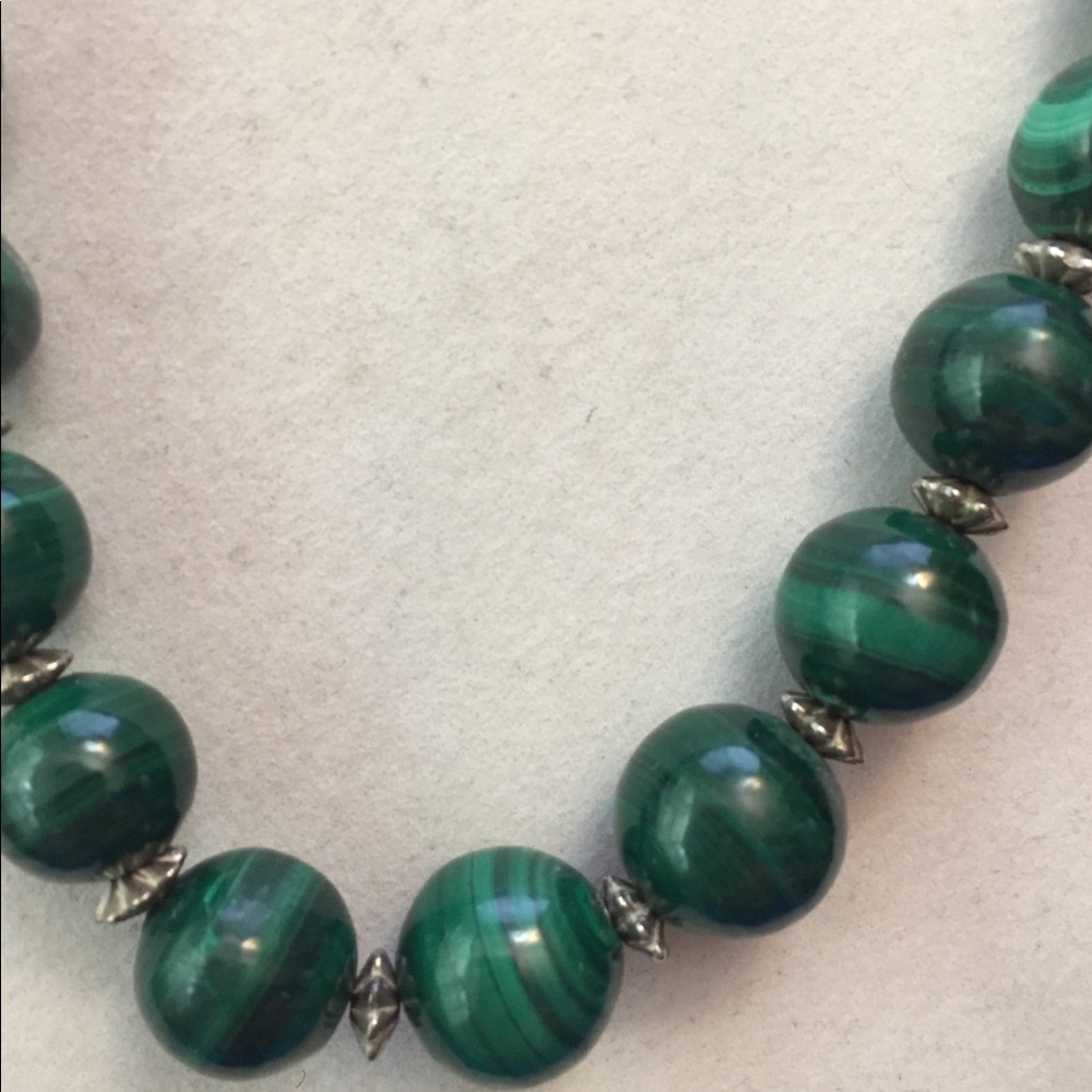Navajo Tony Guerro 925 Malachite Earrings/Necklace - Picture 4 of 8